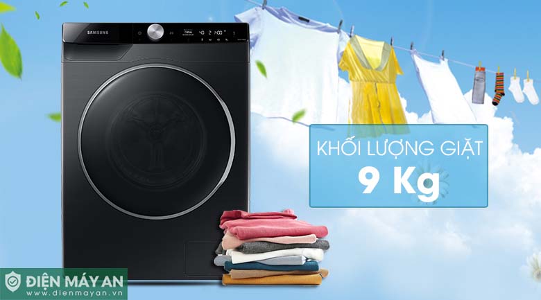 Máy Giặt Samsung AI Inverter 9kg WW90TP44DSB/SV